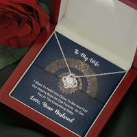 Load image into Gallery viewer, Designs by MyUtopia Shout Out:To My Wife Gift Necklace with Personalized Message card - Love Knot Cubic Zirconia Necklace with Personalized I Want To Hold You Message Card,Mahogany Style Luxury Box / White Gold,Love Knot Necklace
