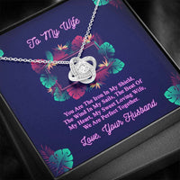 Load image into Gallery viewer, Designs by MyUtopia Shout Out:To My Wife Gift Necklace with Personalized Message card - Love Knot Cubic Zirconia Necklace with Personalized You are the Iron Message Card
