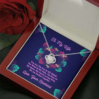 Load image into Gallery viewer, Designs by MyUtopia Shout Out:To My Wife Gift Necklace with Personalized Message card - Love Knot Cubic Zirconia Necklace with Personalized You are the Iron Message Card,Mahogany Style Luxury Box / White Gold,Love Knot Necklace
