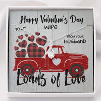 Load image into Gallery viewer, Designs by MyUtopia Shout Out:To My Wife, Loads of Love, Alluring Beauty Crystal Necklace with Valentines Day Gift Message Card,Standard Box / 14K White Gold Finish,Alluring Beauty Necklace
