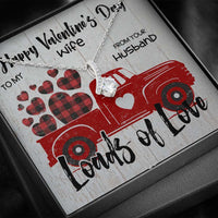 Load image into Gallery viewer, Designs by MyUtopia Shout Out:To My Wife, Loads of Love, Alluring Beauty Crystal Necklace with Valentines Day Gift Message Card
