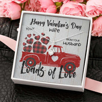 Load image into Gallery viewer, Designs by MyUtopia Shout Out:To My Wife, Loads of Love, Alluring Beauty Crystal Necklace with Valentines Day Gift Message Card
