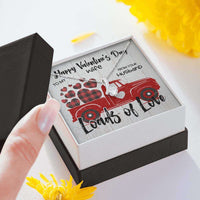 Load image into Gallery viewer, Designs by MyUtopia Shout Out:To My Wife, Loads of Love, Alluring Beauty Crystal Necklace with Valentines Day Gift Message Card
