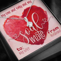 Load image into Gallery viewer, Designs by MyUtopia Shout Out:To My Wife, My One and Only Soul Mate, Alluring Beauty Crystal Necklace with Gift Message Card
