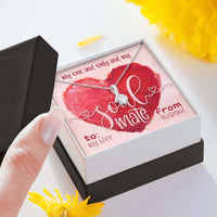 Load image into Gallery viewer, Designs by MyUtopia Shout Out:To My Wife, My One and Only Soul Mate, Alluring Beauty Crystal Necklace with Gift Message Card
