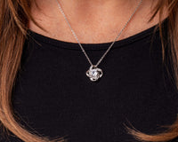 Load image into Gallery viewer, Designs by MyUtopia Shout Out:To My Wife, My One and Only Soul Mate, Eternal Love Knot Crystal Necklace with Gift Message Card
