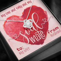 Load image into Gallery viewer, Designs by MyUtopia Shout Out:To My Wife, My One and Only Soul Mate, Eternal Love Knot Crystal Necklace with Gift Message Card
