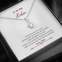 Load image into Gallery viewer, Designs by MyUtopia Shout Out:To My Wife, You Are My Everything Alluring Beauty Gift Necklace with Personalized Gift Message Card
