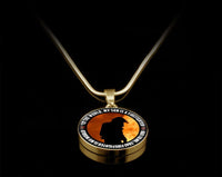 Load image into Gallery viewer, Designs by MyUtopia Shout Out:To The World, My Son is a Firefighter, Moms Personalized Liquid Glass Engravable Keepsake Necklace,Gold / No,Necklace
