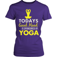 Load image into Gallery viewer, Designs by MyUtopia Shout Out:Todays Good Mood Sponsored By Yoga Adult T-Shirt

