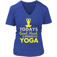 Load image into Gallery viewer, Designs by MyUtopia Shout Out:Todays Good Mood Sponsored By Yoga Adult T-Shirt
