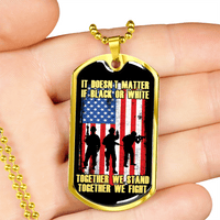 Load image into Gallery viewer, Designs by MyUtopia Shout Out:Together We Fight Personalized Engravable Keepsake Dog Tag Necklace
