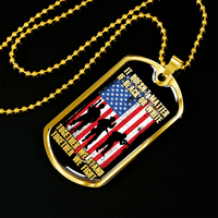 Load image into Gallery viewer, Designs by MyUtopia Shout Out:Together We Fight Personalized Engravable Keepsake Dog Tag Necklace
