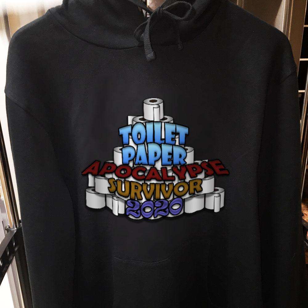 Designs by MyUtopia Shout Out:Toilet Paper Apocalypse Survivor 2020 Adult Unisex Pullover Hoodie