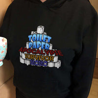 Load image into Gallery viewer, Designs by MyUtopia Shout Out:Toilet Paper Apocalypse Survivor 2020 Adult Unisex Pullover Hoodie
