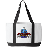 Load image into Gallery viewer, Designs by MyUtopia Shout Out:Toilet Paper Apocalypse Survivor 2020 Gym / Shopping Fabric Tote Bag,19 x 12 x 4 / White/Black,Gym Totebag
