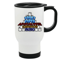 Load image into Gallery viewer, Designs by MyUtopia Shout Out:Toilet Paper Apocalypse Survivor 2020 Stainless Steel Travel Mug,White / 14 oz,Travel Mug
