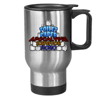Load image into Gallery viewer, Designs by MyUtopia Shout Out:Toilet Paper Apocalypse Survivor 2020 Stainless Steel Travel Mug,Stainless / 14 oz,Travel Mug
