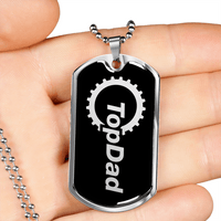 Load image into Gallery viewer, Designs by MyUtopia Shout Out:Top Dad Personalized Engravable Keepsake Dog Tag
