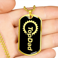 Load image into Gallery viewer, Designs by MyUtopia Shout Out:Top Dad Personalized Engravable Keepsake Dog Tag
