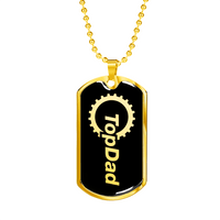 Load image into Gallery viewer, Designs by MyUtopia Shout Out:Top Dad Personalized Engravable Keepsake Dog Tag
