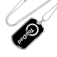 Load image into Gallery viewer, Designs by MyUtopia Shout Out:Top Dad Personalized Engravable Keepsake Dog Tag,Silver / No,Dog Tag Necklace
