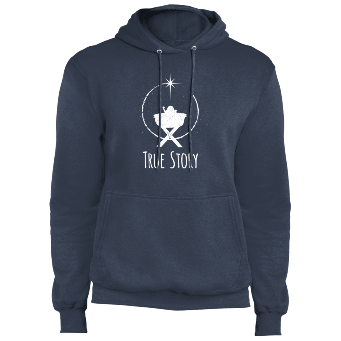 Designs by MyUtopia Shout Out:True Story - Core Fleece Unisex Pullover Hoodie,Navy / S,Sweatshirts