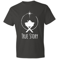 Load image into Gallery viewer, Designs by MyUtopia Shout Out:True Story - Lightweight T-Shirt,Smoke / S,Adult Unisex T-Shirt
