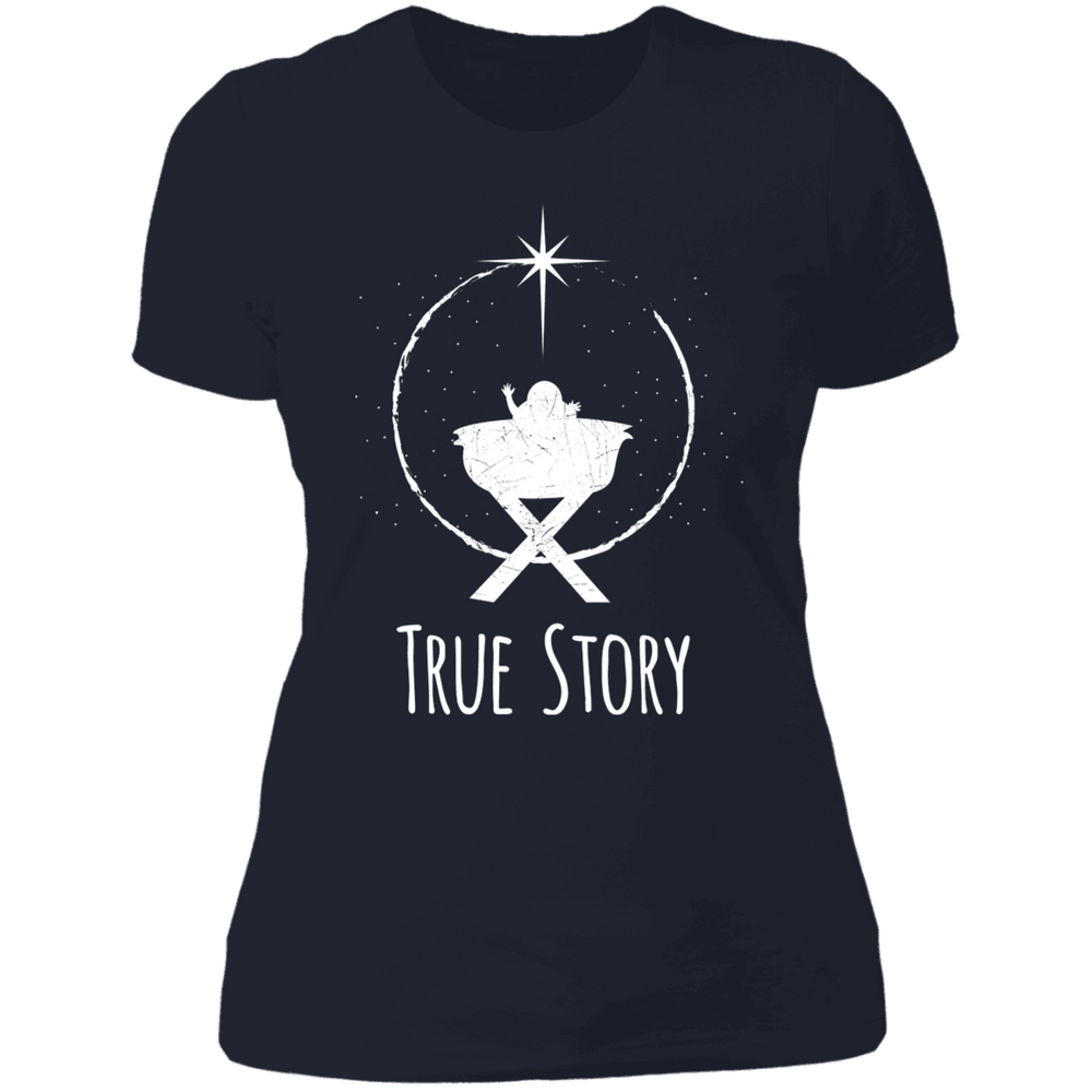 Designs by MyUtopia Shout Out:True Story - Ultra Cotton Ladies' T-Shirt,Midnight Navy / X-Small,Ladies T-Shirts