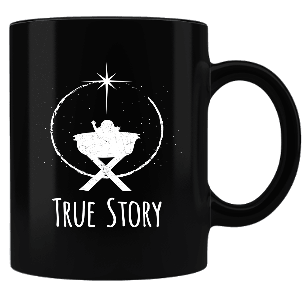 Designs by MyUtopia Shout Out:True Story Ceramic Black Coffee Mug,Default Title,Ceramic Coffee Mug