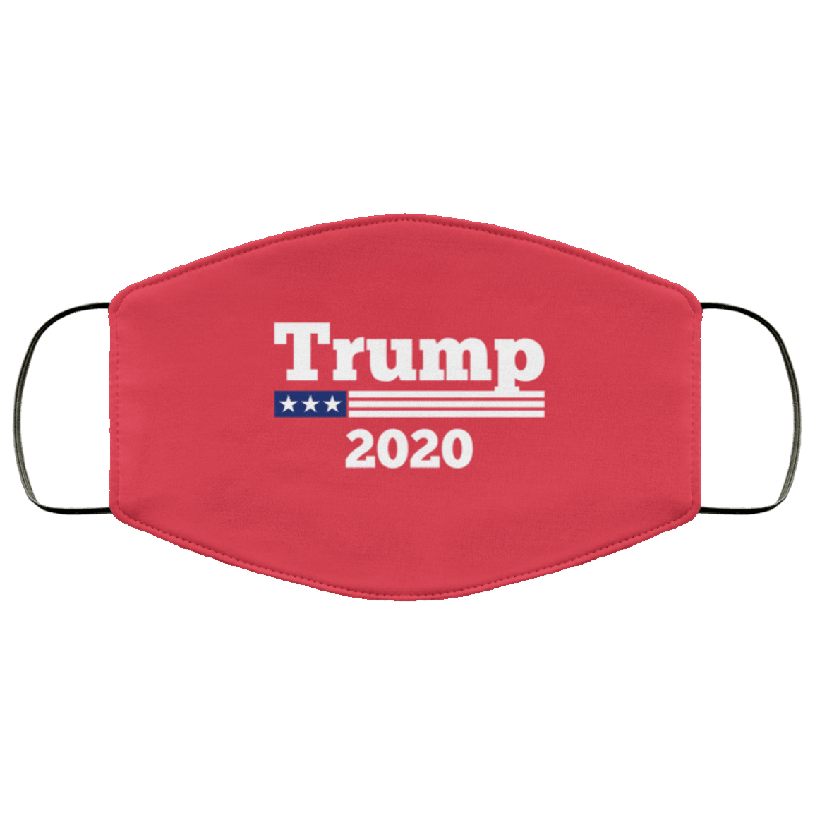 Designs by MyUtopia Shout Out:Trump 2020 Adult Fabric Face Mask with Elastic Ear Loops,3 Layer Fabric Face Mask / Red / Adult,Fabric Face Mask
