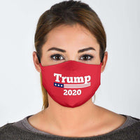 Load image into Gallery viewer, Designs by MyUtopia Shout Out:Trump 2020 Adult Fabric Face Mask with Elastic Ear Loops
