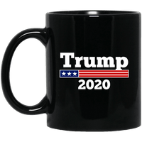 Load image into Gallery viewer, Designs by MyUtopia Shout Out:Trump 2020 Ceramic Coffee Mug,11 oz / Black,Ceramic Coffee Mug
