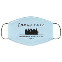 Load image into Gallery viewer, Designs by MyUtopia Shout Out:Trump 2020 Elected P2 Adult Fabric Face Mask with Elastic Ear Loops,3 Layer Fabric Face Mask / White / Adult,Fabric Face Mask

