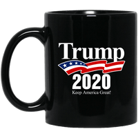 Load image into Gallery viewer, Designs by MyUtopia Shout Out:Trump 2020 Keep America Great Ceramic Coffee Mug,11 oz / Black,Ceramic Coffee Mug
