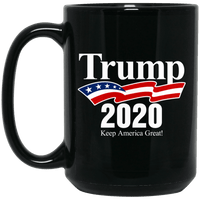 Load image into Gallery viewer, Designs by MyUtopia Shout Out:Trump 2020 Keep America Great Ceramic Coffee Mug,15 oz / Black,Ceramic Coffee Mug
