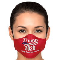 Load image into Gallery viewer, Designs by MyUtopia Shout Out:Trump 2020 Keep America Great Fitted Face Mask w. Adjustable Ear Loops
