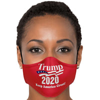 Load image into Gallery viewer, Designs by MyUtopia Shout Out:Trump 2020 Keep America Great Fitted Face Mask w. Adjustable Ear Loops
