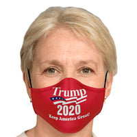 Load image into Gallery viewer, Designs by MyUtopia Shout Out:Trump 2020 Keep America Great Fitted Face Mask w. Adjustable Ear Loops
