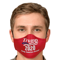 Load image into Gallery viewer, Designs by MyUtopia Shout Out:Trump 2020 Keep America Great Fitted Face Mask w. Adjustable Ear Loops

