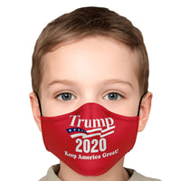 Load image into Gallery viewer, Designs by MyUtopia Shout Out:Trump 2020 Keep America Great Fitted Face Mask w. Adjustable Ear Loops
