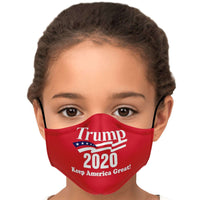 Load image into Gallery viewer, Designs by MyUtopia Shout Out:Trump 2020 Keep America Great Fitted Face Mask w. Adjustable Ear Loops
