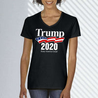 Load image into Gallery viewer, Designs by MyUtopia Shout Out:Trump 2020 Keep America Great Ladies&#39; V-Neck T-Shirt
