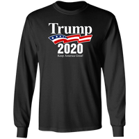 Load image into Gallery viewer, Designs by MyUtopia Shout Out:Trump 2020 Keep America Great Long Sleeve Ultra Cotton T-Shirt,S / Black,Long Sleeve T-Shirts
