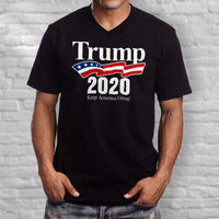 Load image into Gallery viewer, Designs by MyUtopia Shout Out:Trump 2020 Keep America Great Men&#39;s Printed V-Neck T-Shirt
