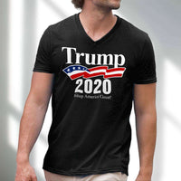 Load image into Gallery viewer, Designs by MyUtopia Shout Out:Trump 2020 Keep America Great Men&#39;s Printed V-Neck T-Shirt
