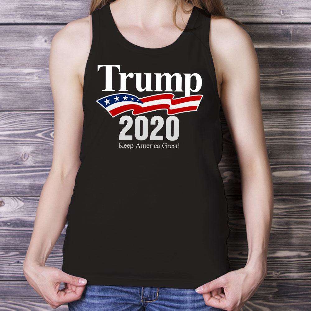 Designs by MyUtopia Shout Out:Trump 2020 Keep America Great Unisex Tank
