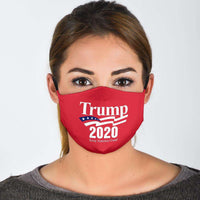 Load image into Gallery viewer, Designs by MyUtopia Shout Out:Trump 2020 Keep America Great US Flag Adult Fabric Face Mask with Elastic Ear Loops
