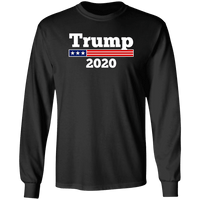 Load image into Gallery viewer, Designs by MyUtopia Shout Out:Trump 2020 Long Sleeve Ultra Cotton T-Shirt,S / Black,Long Sleeve T-Shirts
