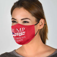 Load image into Gallery viewer, Designs by MyUtopia Shout Out:Trump 2020 Make Liberals Cry Again Adult Fabric Face Mask with Elastic Ear Loops
